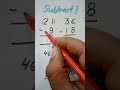 Subtract with borrowing#MathMarrow#Math shorts#Kids learning subtraction