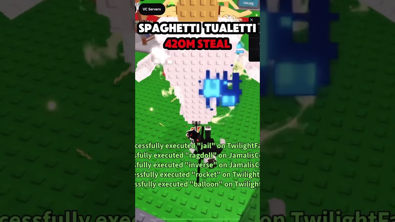 I stole a 420M SPAGHETTI TUALETTI In Steal A Brainrot! 🤯 #sab #stealabrainrot #roblox #shorts 