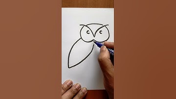 How To Draw A Cute Owl Easy #shorts #YTshorts #trending #viral | Easy Drawing Idea #ullu #birds