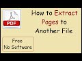 How to Extract Pages From a PDF File and Save it