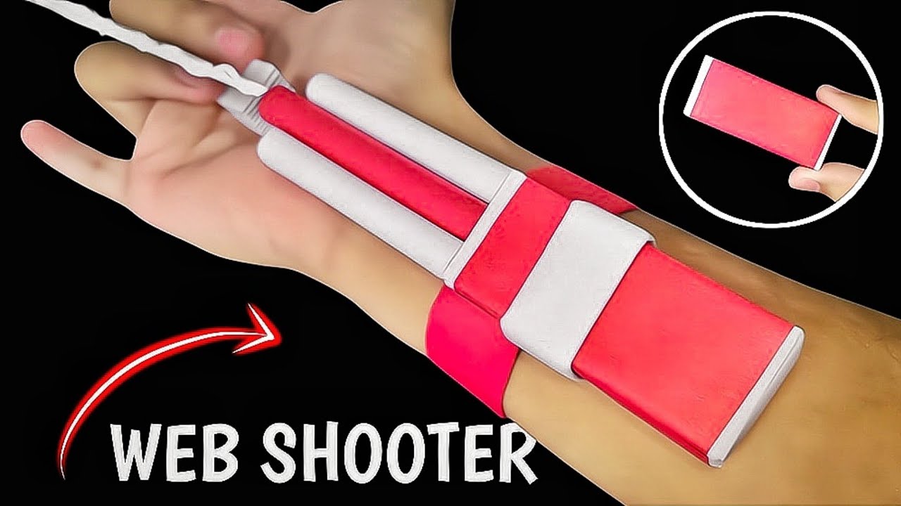 Paper Spider man web shooter | How to make Spider man web shooter out ...
