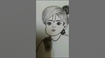 How to draw little baby krishna#shorts#little#krishna#flute#drawingHow to make easy krishna drawing