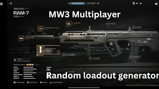 Random loadout generator pt.1