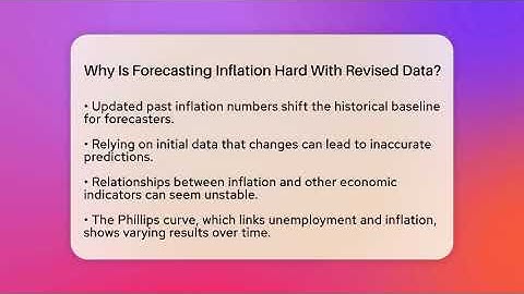 Why Is Forecasting Inflation Hard With Revised Data? - Inflation Insight Channel