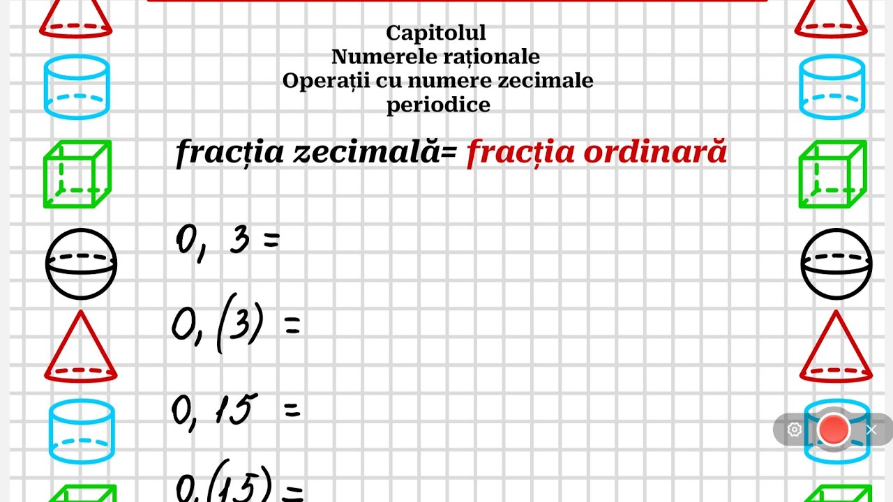 fracții zecimale periodice scrise in fracții ordinare #math #fracții #