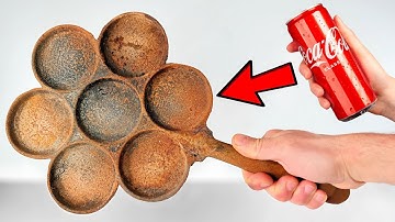 How Good CocaCola is to Remove Rust? Skillet Restoration 