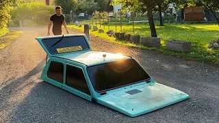 Fancy driving world's lowest car? fiat panda cut in half still rides & drifts as road-legal vehicle!