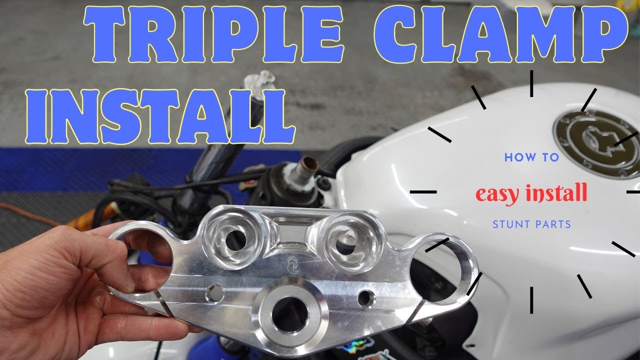 CBR F4i Stunt Triple Clamp installation.(Dirt bike handle bar set up