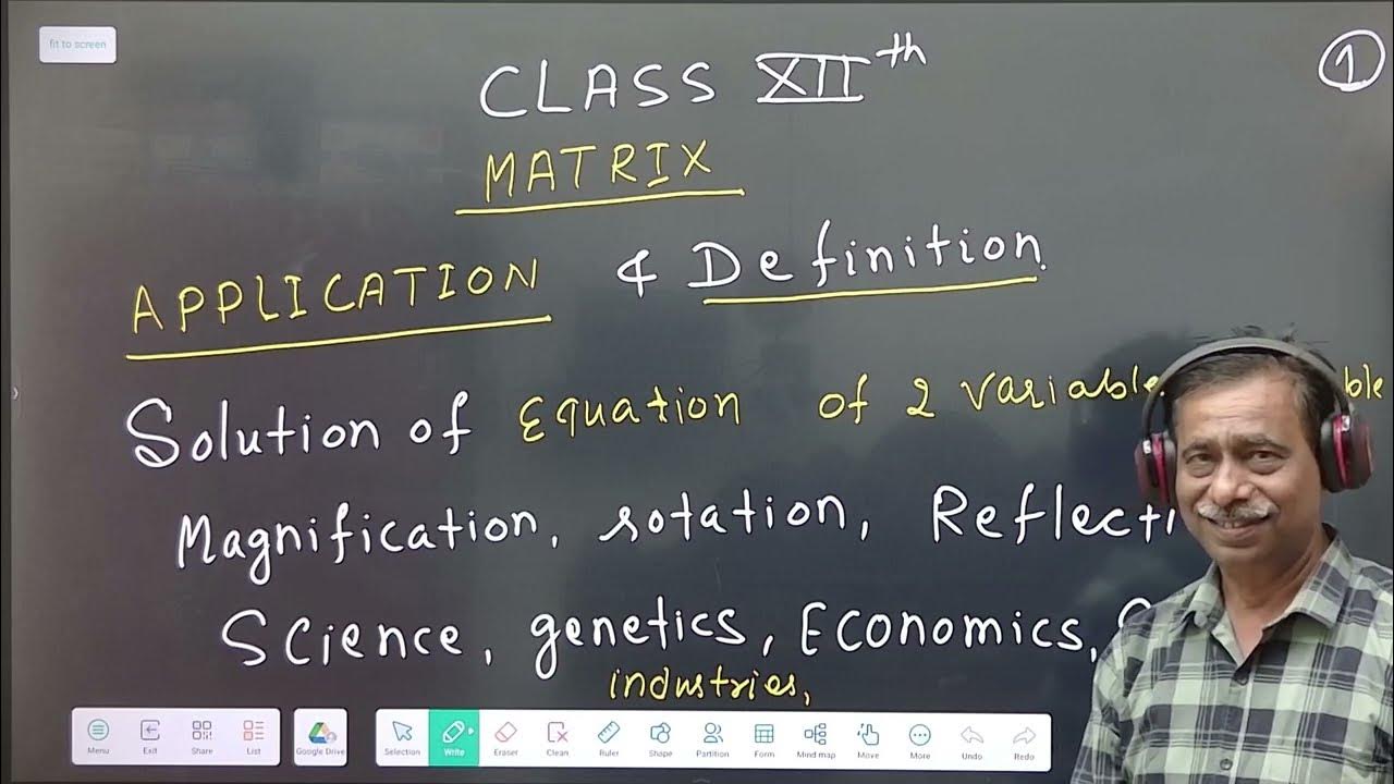 CLASS 12 MATRIX PART 1 BASIC CONCEPT OF MATRIX ORDER OF MATRIX ROW ...