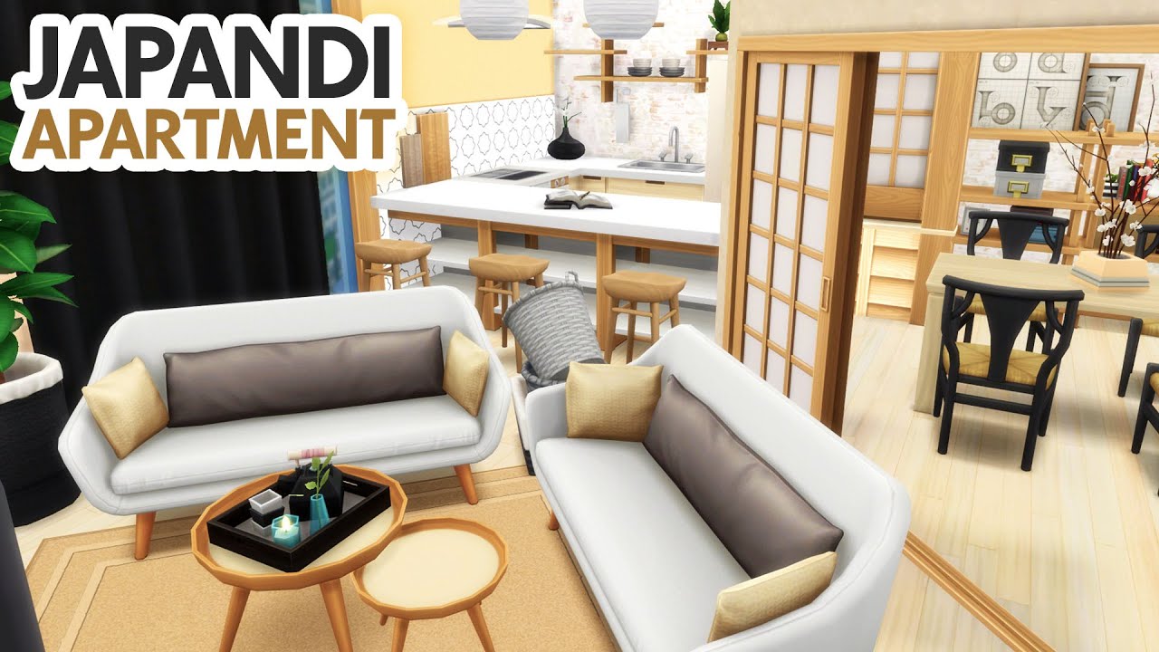 Minimal Japandi Apartment // Sims 4 Speed Build - YouTube