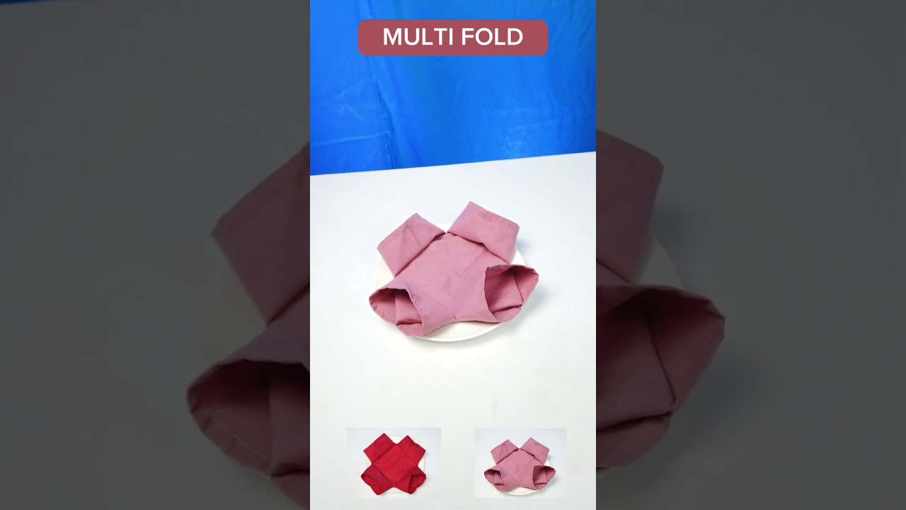 NAPKIN FOLDING MULTI FOLD DESIGN 
