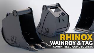 Rhinox WainRoy &amp; TAG Compatible Digging Bucket Range (QC27 &amp; QC30) | Rhinox Group US
