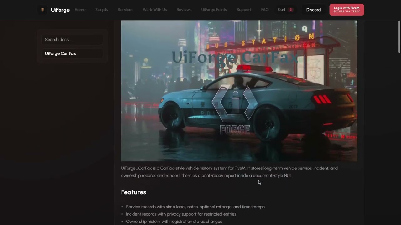 UiForge Full Tebex Design + Discord Bot
