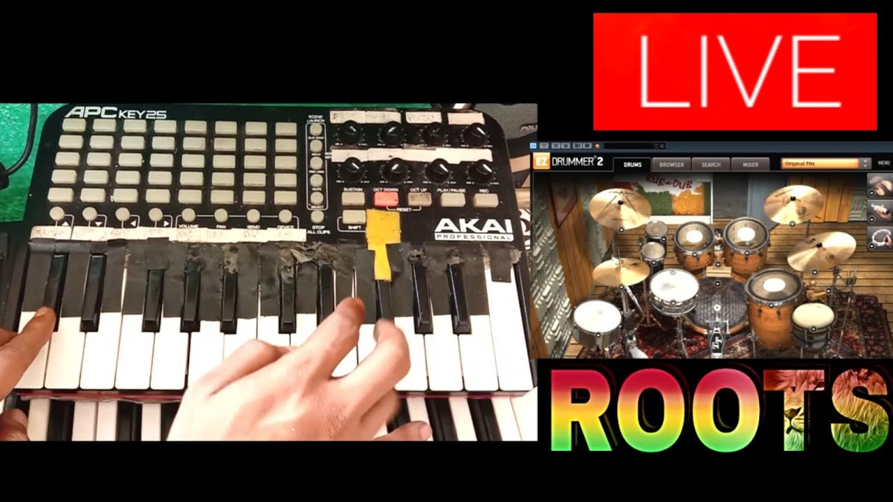virtualdrummer REAL ROOTS REGGAE on controller Akai Apc key 25