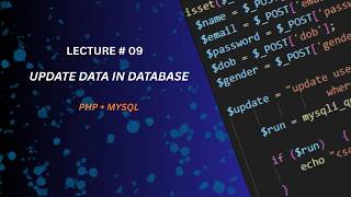 Lecture # 09 Update Data in Database & Radio Button Value Fetch From Database #fullstackdevelopment
