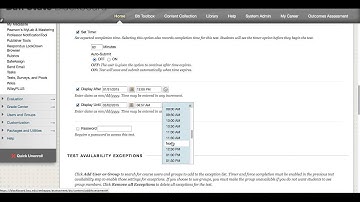 Deploying a Test in Blackboard