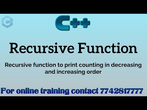 recursion in CPP in Hindi | print decreasing increasing counting