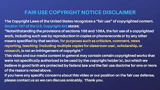 Fair Use Disclaimer by Copyright Attorney (no audio)