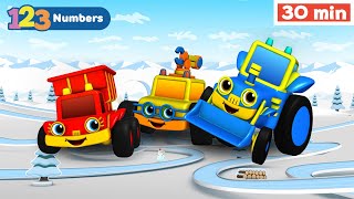 123 RACE!  New Show | Learn numbers for kids | Numbers Song | Counting 1 to 10 | Vehicles for Kids