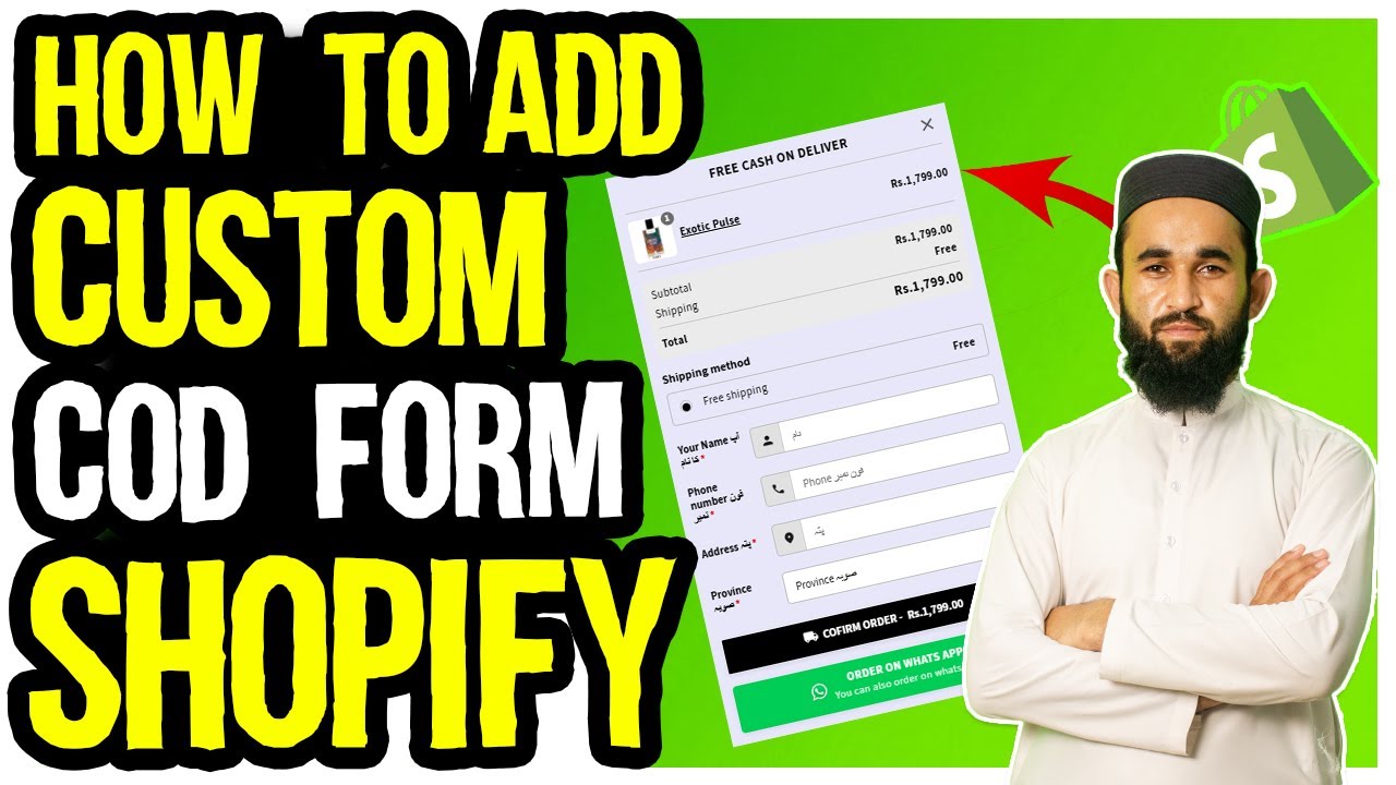 How To Add Custom COD Form On Shopify in 2024 Fayaz Maqsood - YouTube