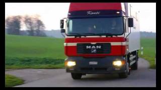 Vorbeifahrt MAN F2000 19.403 Silent Reisemobil www.traveltruck.ch