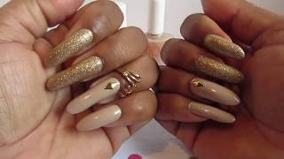 Manicure Sunday #81:Nude and Gold Nails