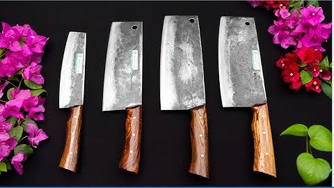 DAO PHÚC SEN, Bộ Dao Bếp Full Cán Ốp Bản Vuông Đầy Đủ Chức Năng _ Hàng Chuẩn  Của HTX Dao  Phúc Sen