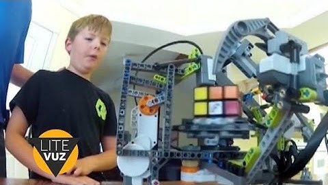 9-year-old invents robot to solve Rubik