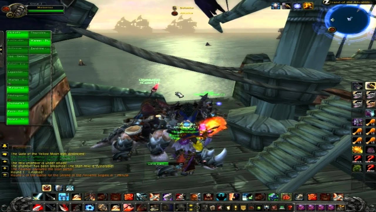 WoW Strand of the Ancients battleground gameplay Arms Warrior