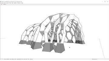 3d modeling The Honeycomb Pavilion by AGR Studio using Sketchup