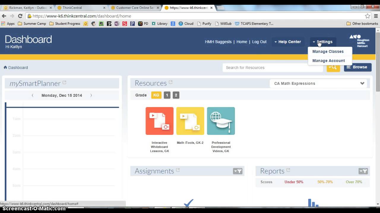 Adding a Class to ThinkCentral