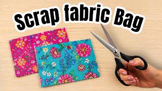 Don’t Throw Away Fabric Scraps! Make This Easy DIY Bag 😱