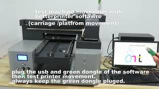 A3pro uv printer guide -1 startup checking, add cooling water, install software, movement test