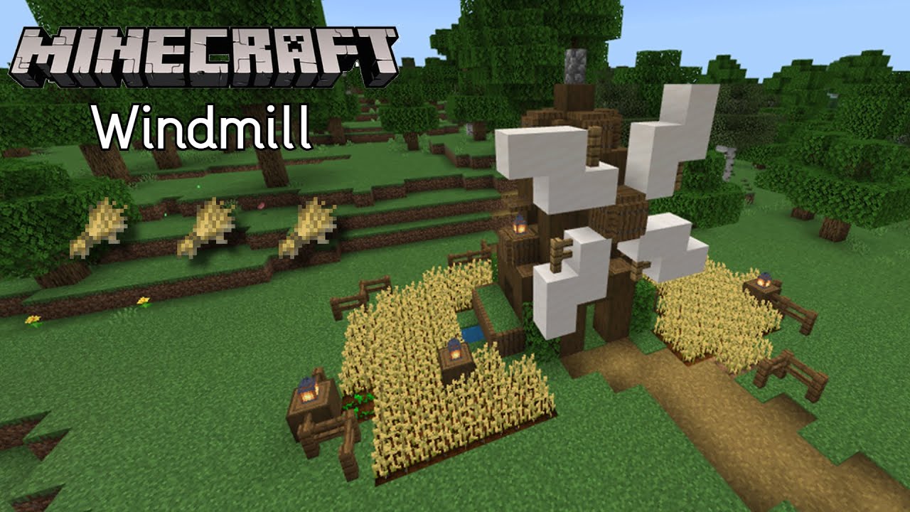 Minecraft | cómo hacer un molino de viento, (tutorial) - YouTube