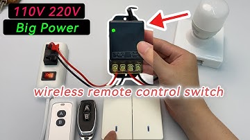 How to Use Wireless Remote Control Switch KR2201B 220V 110V Relay Switch to Control Fan and Light