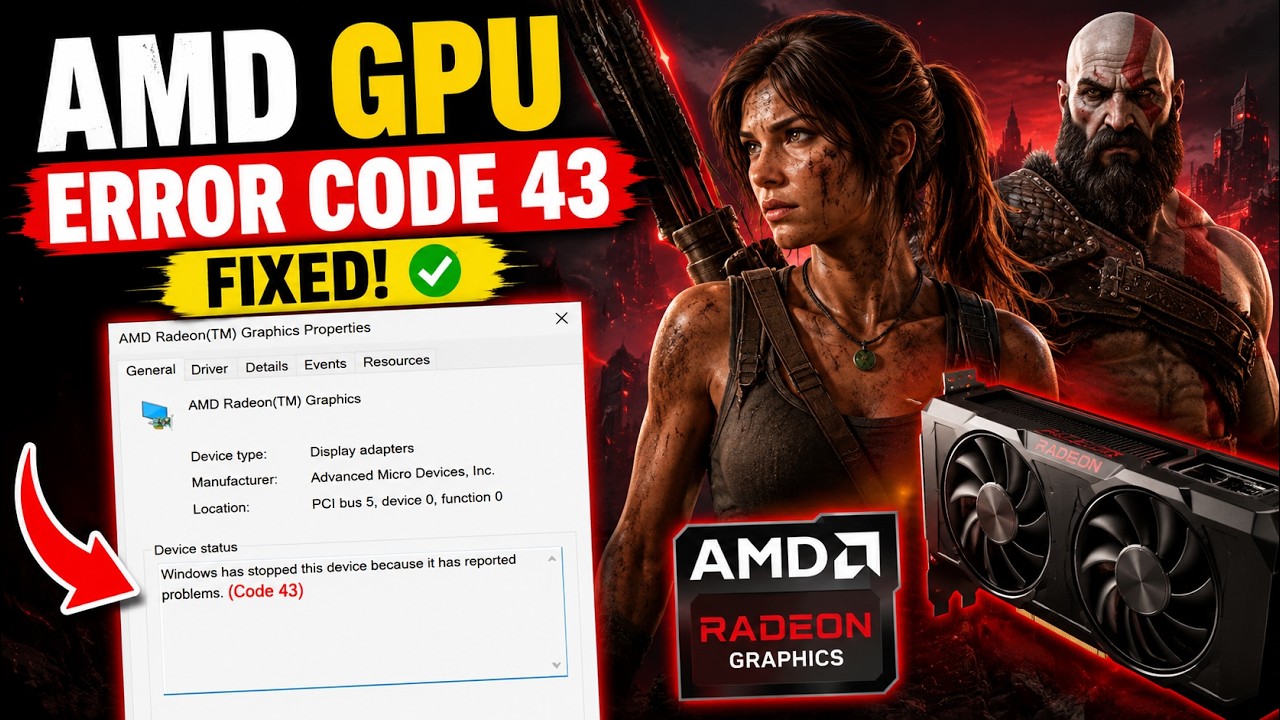 AMD GPU Error code 43 - YouTube