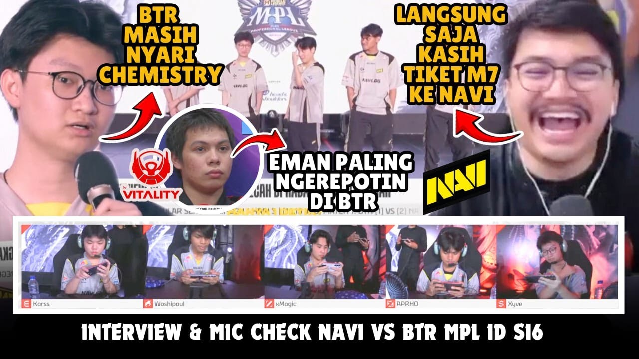TERHARU 😭 AKHIRNYA NAVI INTERVIEW! REAKSI ADE INTERVIEW & MIC CHECK NAVI VS BIGETRON DI MPL ID S16!