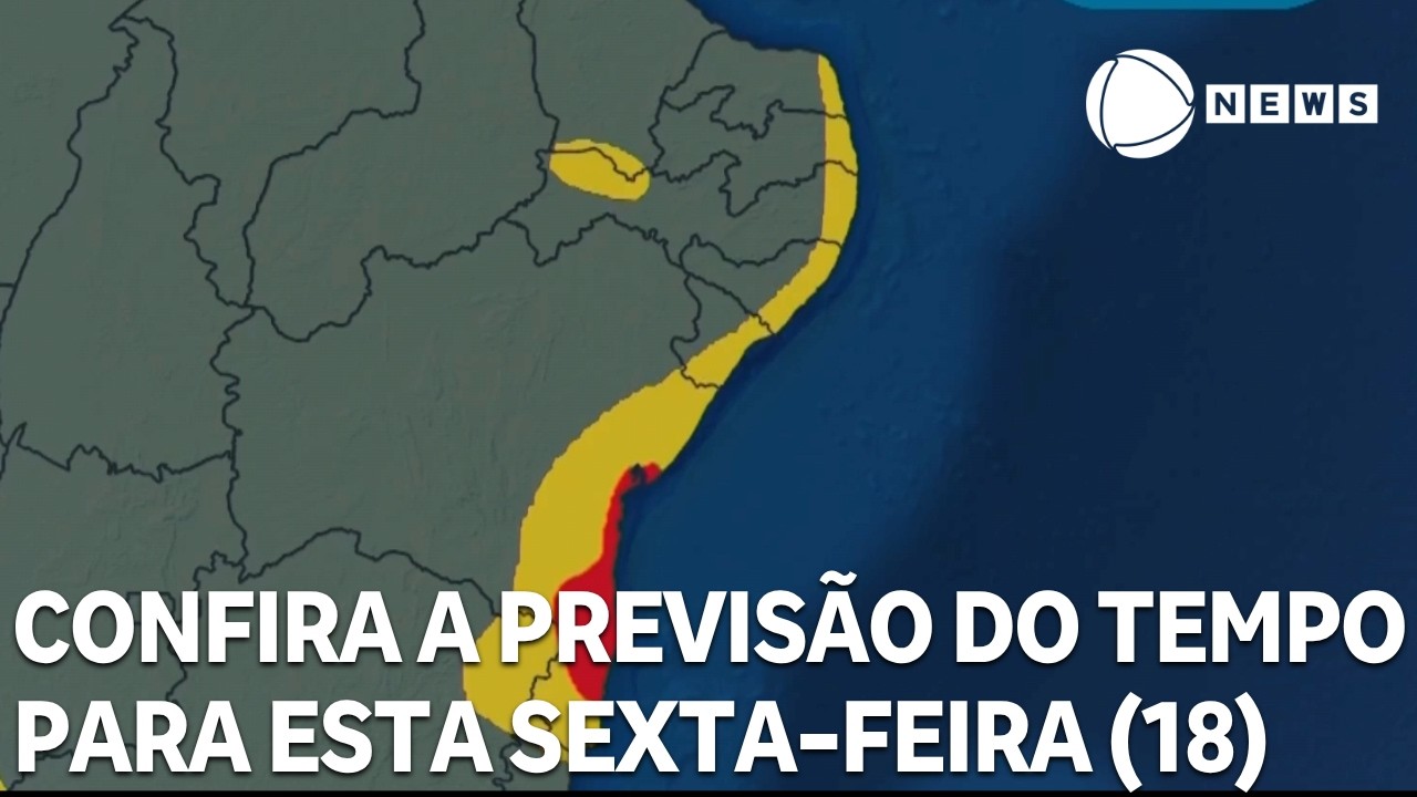 Confira a previsão do tempo para todo o país nesta sexta-feira (18)