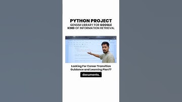Python Project: Information Retrieval using Gensim Library #python #datascience #pythonprojects