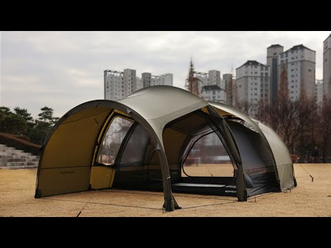 【ground cover】トンネル型テント「モールトハウスマックス」の特徴とオプションを紹介、韓国発のシンプルで高機能なシェルター