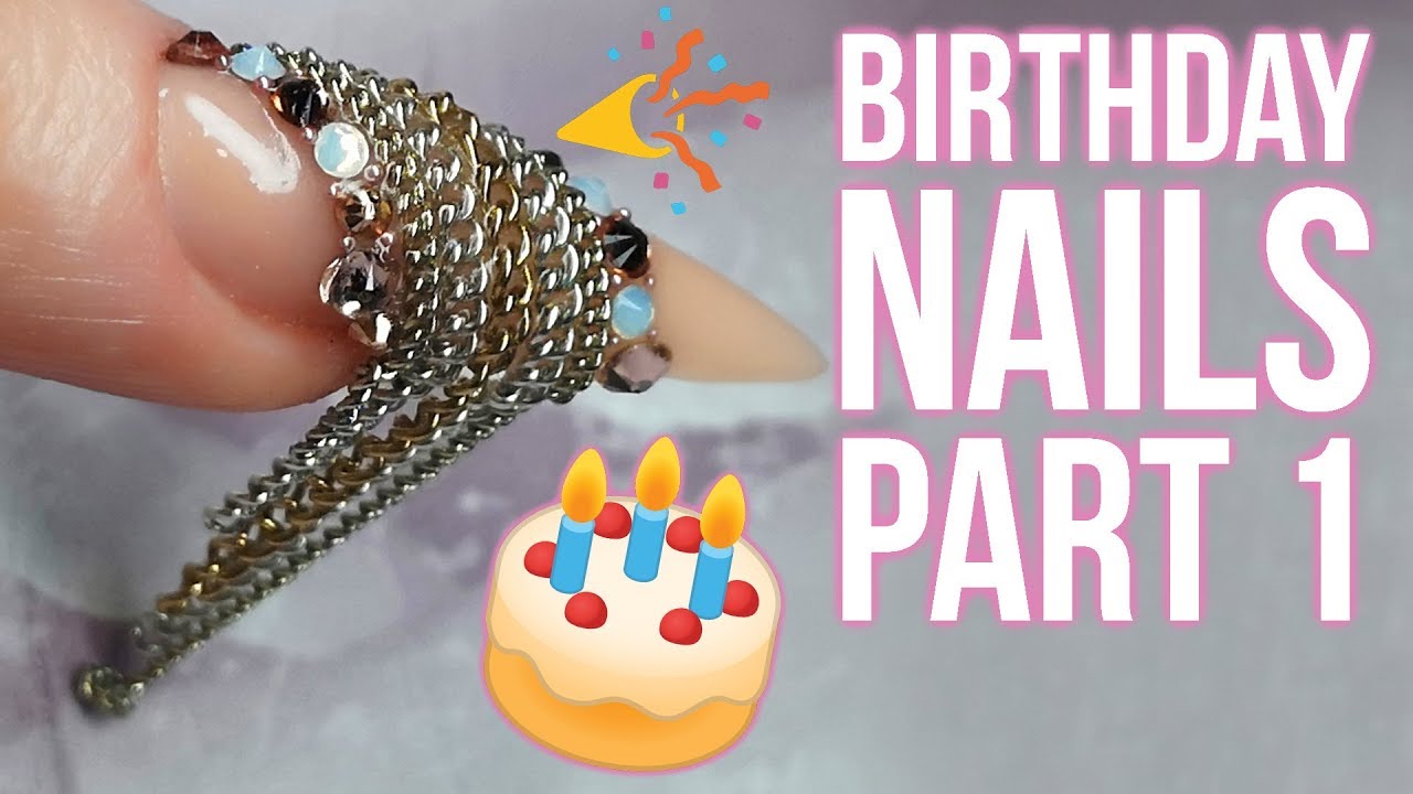 MY BIRTHDAY NAILS - Part 1 - Using Old Jewellery as NAIL BLING!