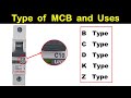 B c d k z type of mcb and their uses  types of miniature circuit breaker theelectricalguy
