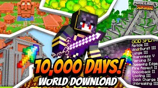 I Survived 10,000 DAYS In Minecraft Survival🤯! [World Download]