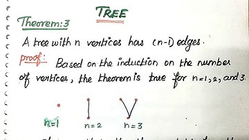 #15 Graph Theory:Theorems on Trees-A tree with n vertices has n-1 edges[Tamil]
