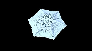 3D Snowflake Simulation Test using Houdini