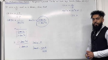 Pure Maths EQ - Reciprocal Trigonometric Functions and Double Angle Formula (Problem Solving)