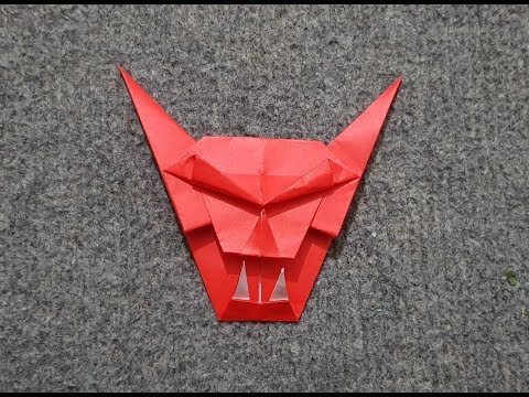 Video ORIGAMI - Gấp Mặt Quỷ || Devil face - youtube