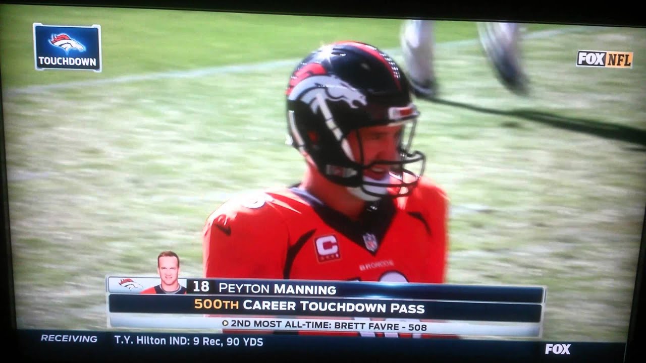 Peyton Manning's 500th Touchdown Pass - YouTube