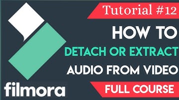 How to Detach or Extract Audio from Video | Wondershare Filmora - Tutorial #12