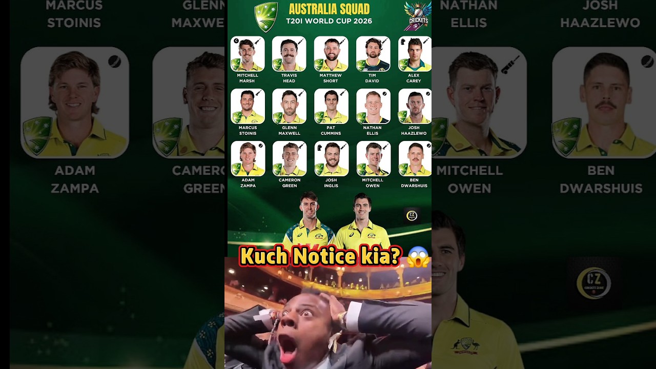 Australia T20 world cup squad 2026😱🔥